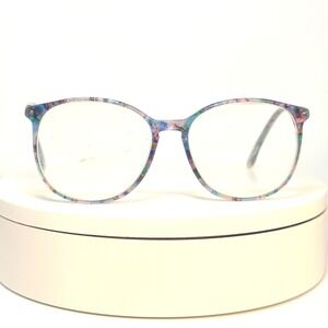 Adensco Lee AG7 140 Eyeglasses Frames Italy Multicolor Tortoise Round Oval Women